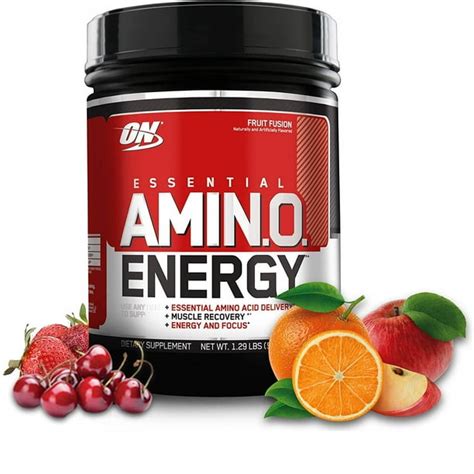 Optimum Nutrition Amino Energy Pre Workout + Essential Amino Acids Powder, Fruit Fusion, 65 ...