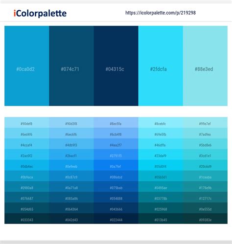 16 Latest Color Schemes with Dark Turquoise And Deep Sky Blue Color tone combinations | 2021 ...