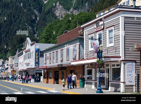 Shops downtown Juneau Alaska USA Stock Photo - Alamy