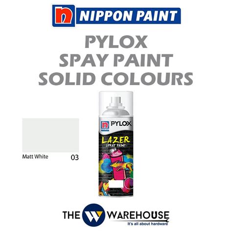 Nippon Pylox Spray Paint Solid Colours - Matt White 03 Malaysia - TheWwarehouse