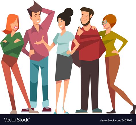 Group of talking friends Royalty Free Vector Image