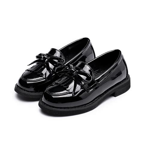 Girls Sneakers Children School Shoes Single Shoes For Toddler Girls Fringe Kids Leather Shoes ...