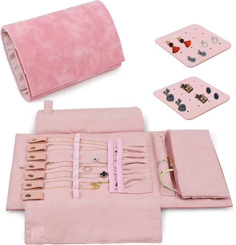 Like-very Travel Jewellery Organiser Roll Bag Tray Holder, Jewelry Jewellery Case Bag Storage ...