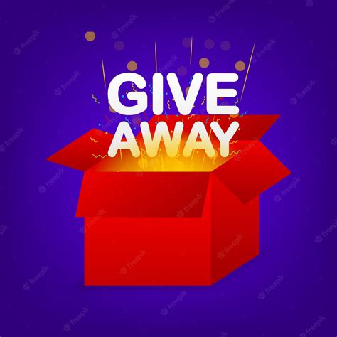 Premium Vector | Giveaway logo template for social media post or website banner