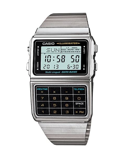 Casio Dbc-611e-1ef Calculator Digital Watch in Silver for Men | Lyst