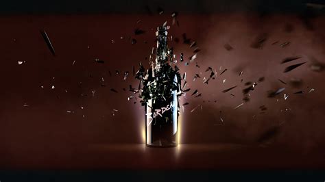 Black glass bottle, bottles, digital art, broken glass, artwork HD wallpaper | Wallpaper Flare