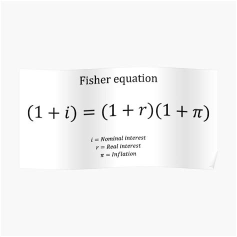 "Fisher equation with description" Poster for Sale by moneyneedly ...