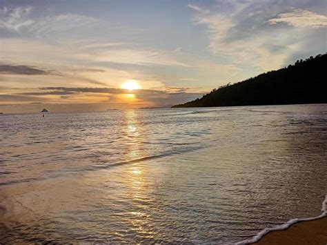 beautiful natural scenery of the beach at dusk 17149361 Stock Photo at ...