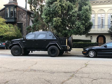 Armored Terradyne civilian tank in front of my friend's house in San Francisco : r/pics