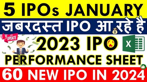 UPCOMING IPO JANUARY 2024 IN INDIA💥 IPO NEWS LATEST • NEW IPO • IPO PERFORMANCE ANALYSIS 2023 ...