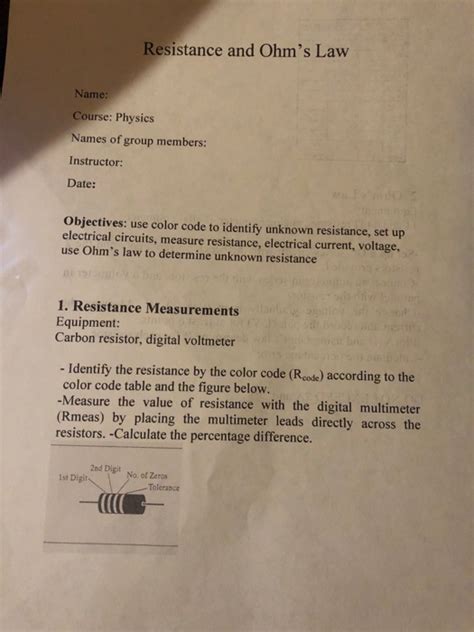 Solved Calculations and Conclusion: Ohm's Law Lab Report | Chegg.com