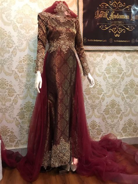 Burgundy Baju Pengantin Songket Maroon : Jakel Online Online Shopping ...