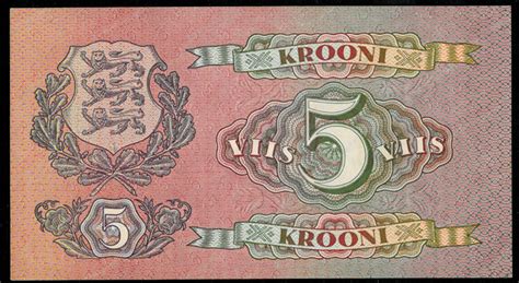 Estonia 5 Estonian Krooni banknote of 1929|World Banknotes & Coins ...