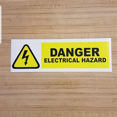 Sign LABEL STICKER K3 SIGN DANGER ELECTRICAL HAZARD 10X30CM | Shopee ...