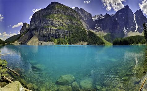 news-back: Moraine lake in Canada nature wallpaper (1920 x 1200)