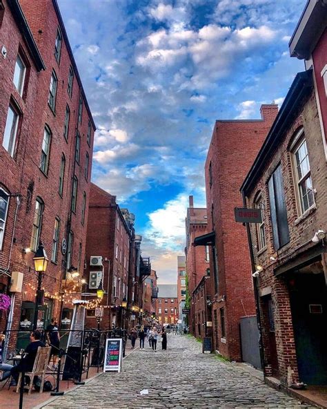 Portland Maine Old Port on Instagram: “One of the most popular streets ...