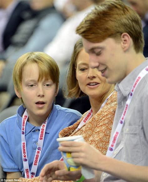 Jodie Foster enjoys a night out with her two sons at tennis tournament ...