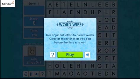 Word Wipe Game - Play Game Online