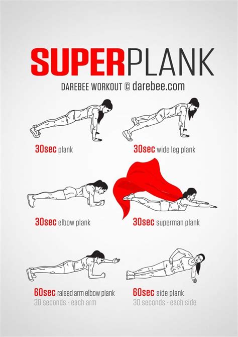 10 Amazing Abdominal Core Workouts By Darebee | Планка тренировка ...