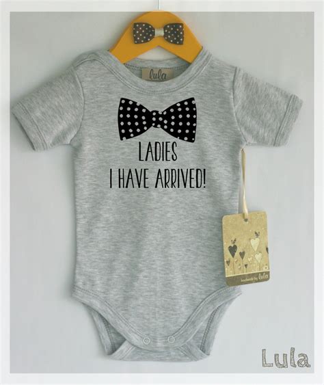 Funny baby boy clothes. Ladies I have arrived baby romper.