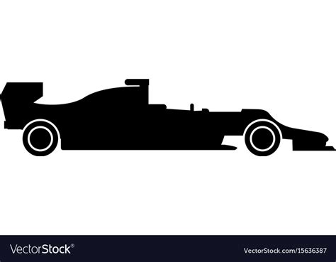 Silhouette of a racing car the black color icon Vector Image