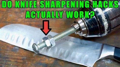 DO KNIFE SHARPENING HACKS ACTUALLY WORK?? Strange knife sharpening ...