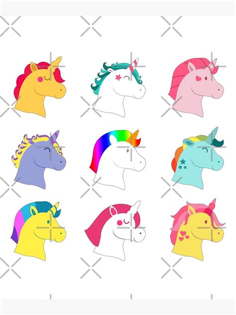 "Best Unicorn Emoji Cool Cute Rainbow Smiley Faces" Poster by JapaneseInkArt | Redbubble