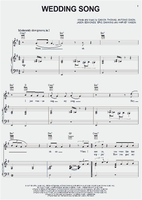 Wedding Song Piano Sheet Music | OnlinePianist