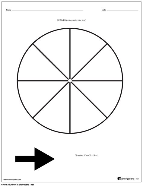 Simple Spin the Wheel Game Worksheet Design Storyboard