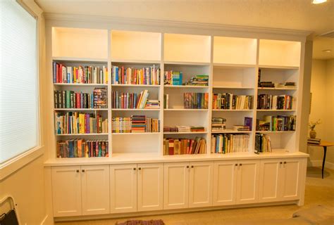 Painted Bookcase with remote controlled LED lighting | Sweetwood