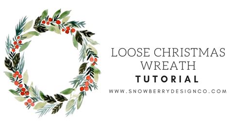 How To Paint a Loose Holiday/Christmas Wreath | BEGINNER WATERCOLOR TUTORIAL - YouTube