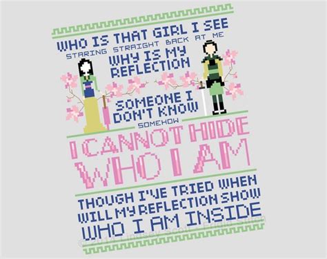 Disney Mulan Reflection Lyrics Cross Stitch PATTERN PDF