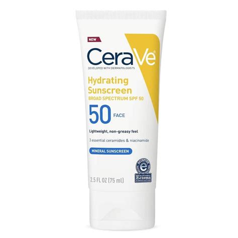 CeraVe Hydrating Mineral Sunscreen Broad Spectrum SPF 50 - Reviews | MakeupAlley