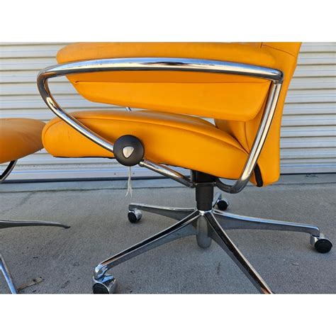 Ekornes Stressless Office Chair & Ottoman | Chairish