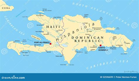 Haiti And Dominican Republic Map Vector Illustration | CartoonDealer ...