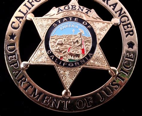 California State Ranger Dept. of Justice Badge