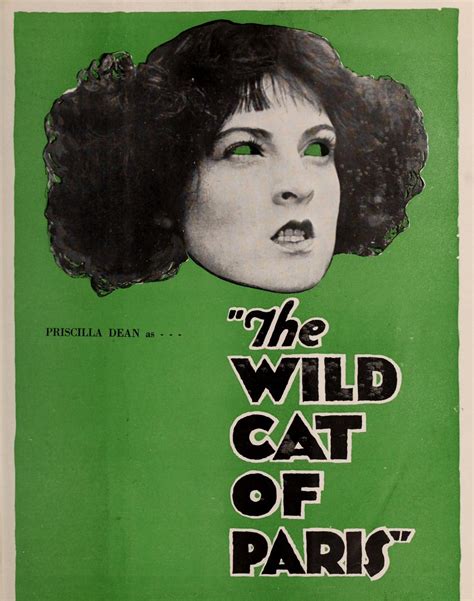 Priscilla Dean in The Wildcat of Paris (1918). Trade poster. | Cinema posters, Wild cats, Silent ...