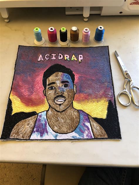 Just finished this Acid Rap album cover. Freehand embroidered and ...