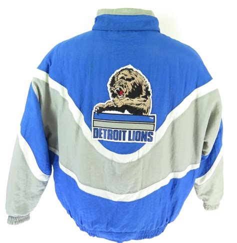 Vintage 80s Detroit Lions Jacket Mens XL NFL Football Apex One Pro Line ...