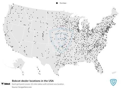 Number of Bobcat locations in the USA in 2024 | ScrapeHero