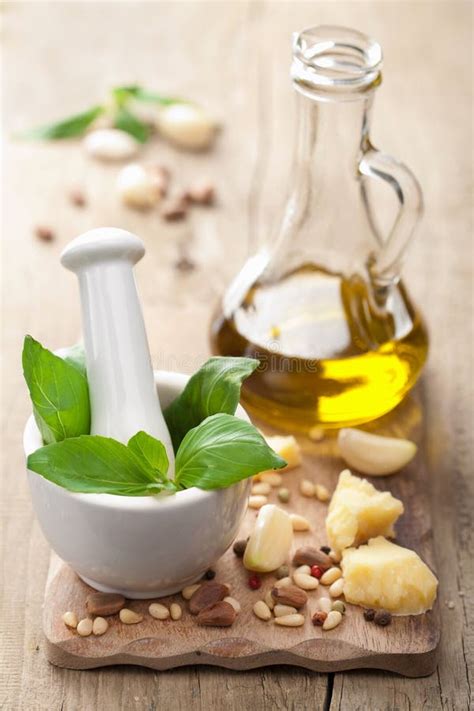 Ingredients for Pesto Sauce Stock Image - Image of basil, cheese: 22083087