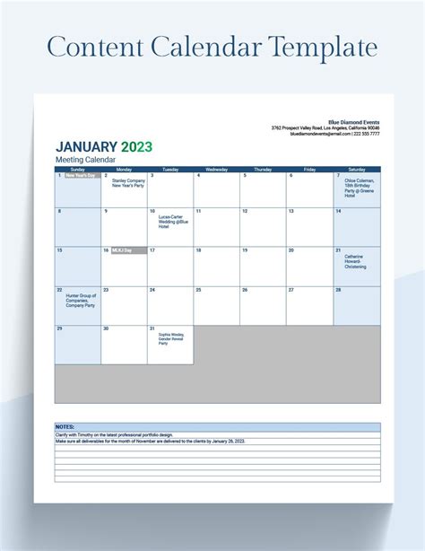 Content Calendar Template - Google Sheets, Excel | Template.net