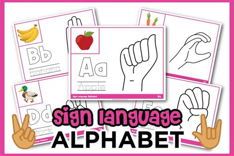 Alphabet Sign Language Coloring Pages