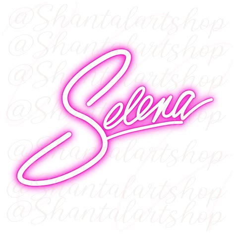 Selena Quintanilla, Selena Font, Selena Neon PNG File, Perfect for ...