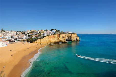 Images of Portugal | The beach and village of Carvoeiro. Lagoa, Algarve, Portugal