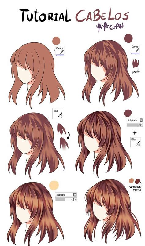 Pin by KawaMavi on Tutoriales UwU | Drawing hair tutorial, Anime art ...