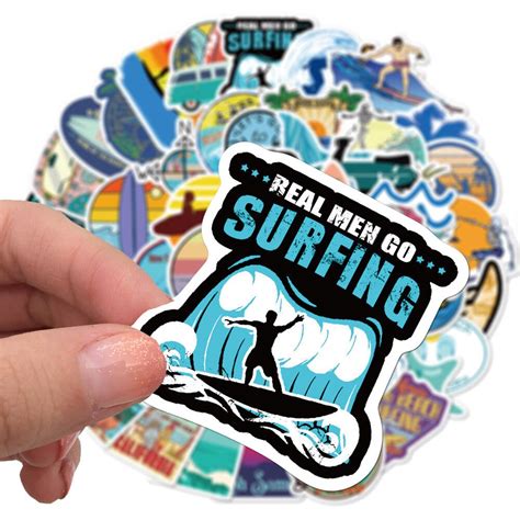 49pcs Surfing Sticker Pack for Laptop Water Bottlesbullet - Etsy