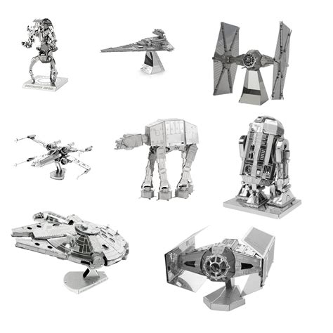 Buy Metal Earth 3D Model Kits - Star Wars Complete Set of 8 - X-Wing ...