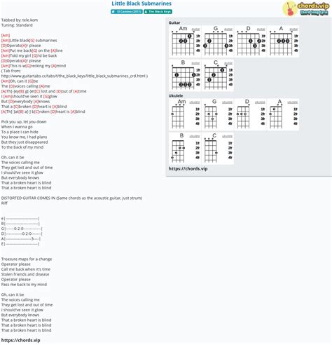 Chord: Little Black Submarines - The Black Keys - tab, song lyric ...