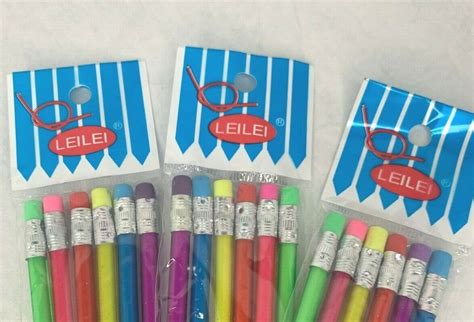 BENDING PENCIL, FLEXIBLE PENCIL BENDY PENCILS BRIGHT SPARKLE COLORS 3 ...